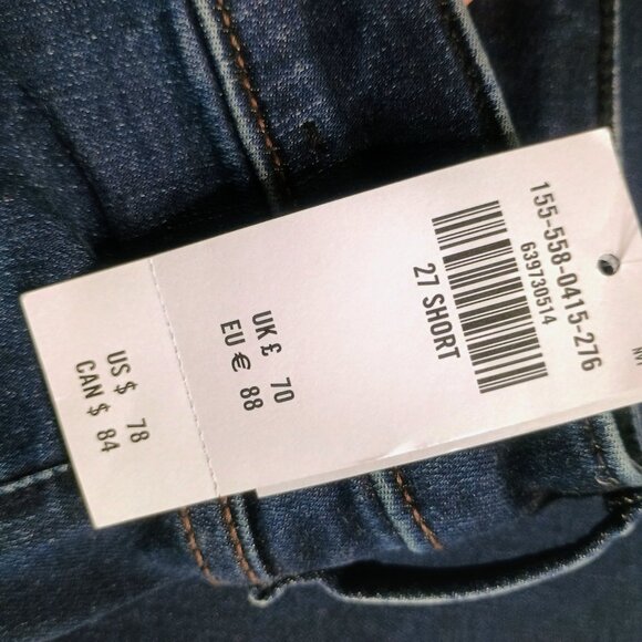 Abercrombie Fitch Jeans Womens 4/27 Simone High Rise Super Skinny Dark Wash Blue - Picture 4 of 6